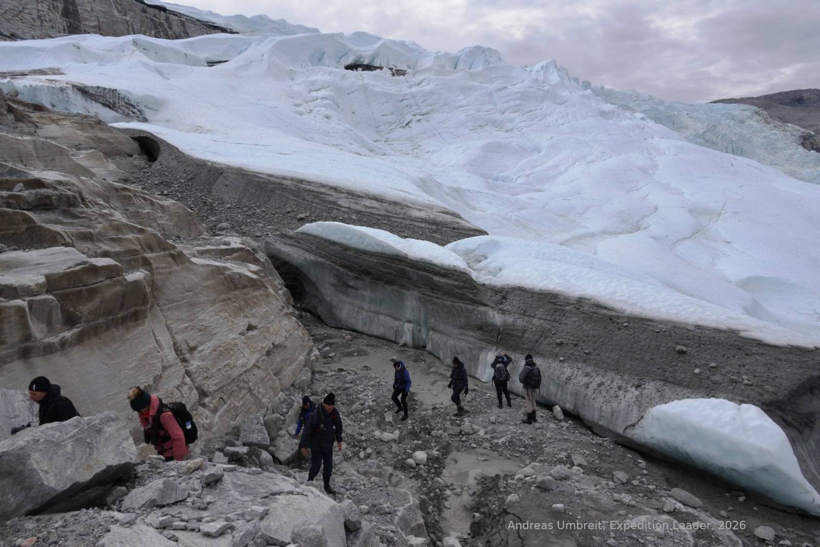 Neue Wanderroute in Westgrönland auf Gelände, das vor wenigen Jahren noch von Gletschereis bedeckt war