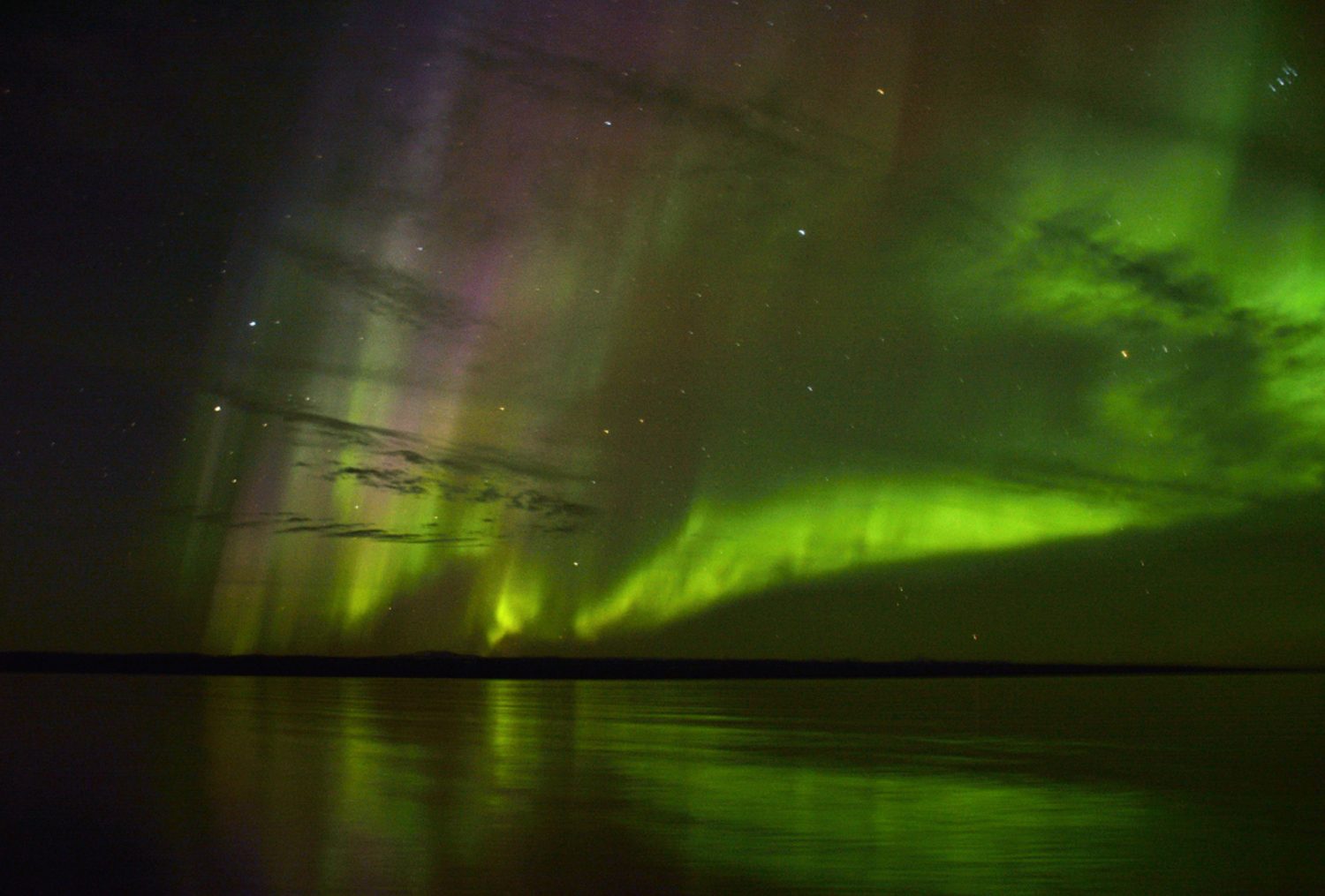 Ostgrönland, Scoresby Sund - Polarlichter, Fliegen und Segeln