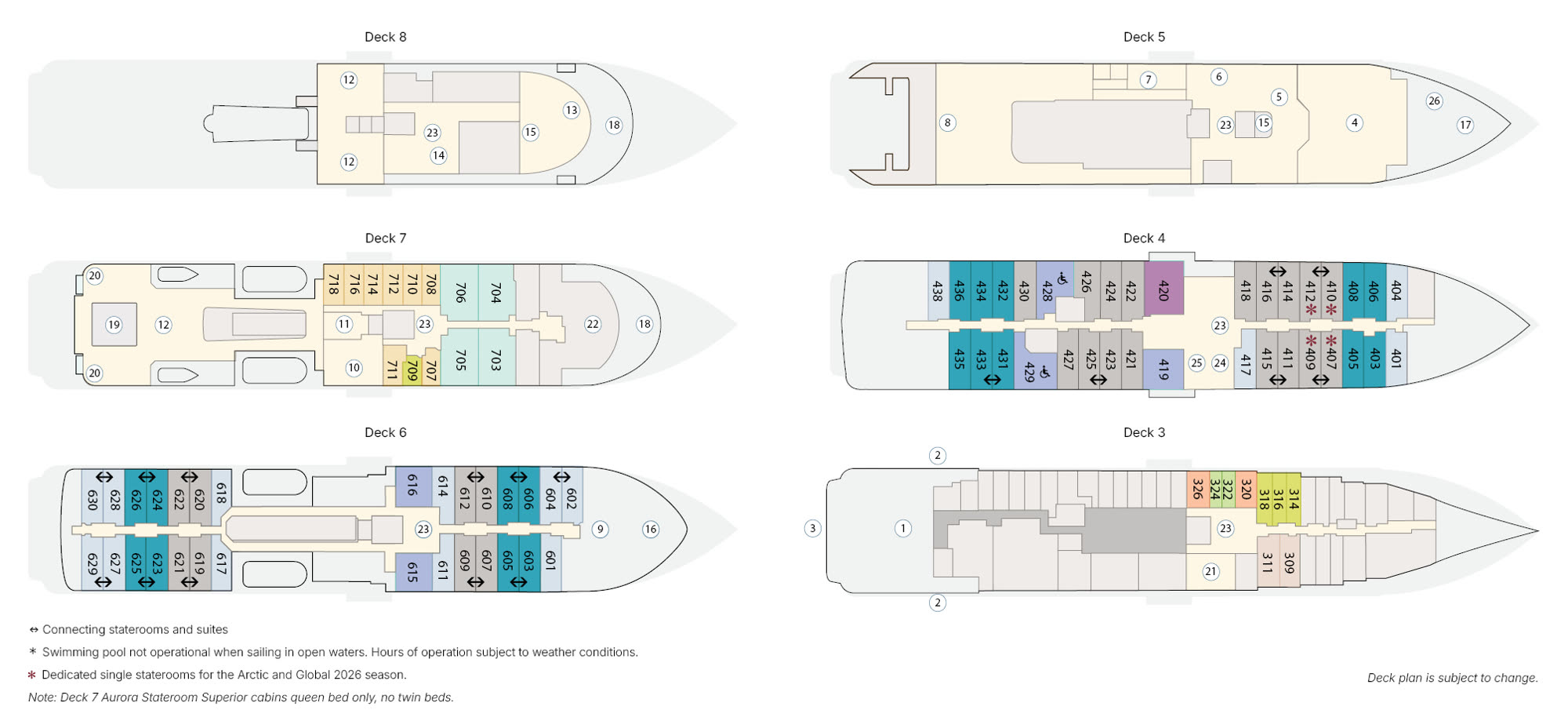 Decksplan MS DOUGLAS MAWSON