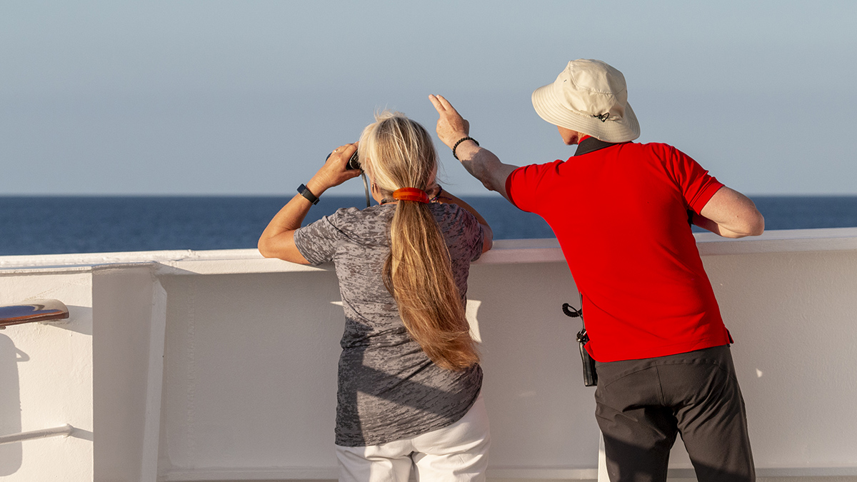 On deck, MS Fram. — Foto: HX