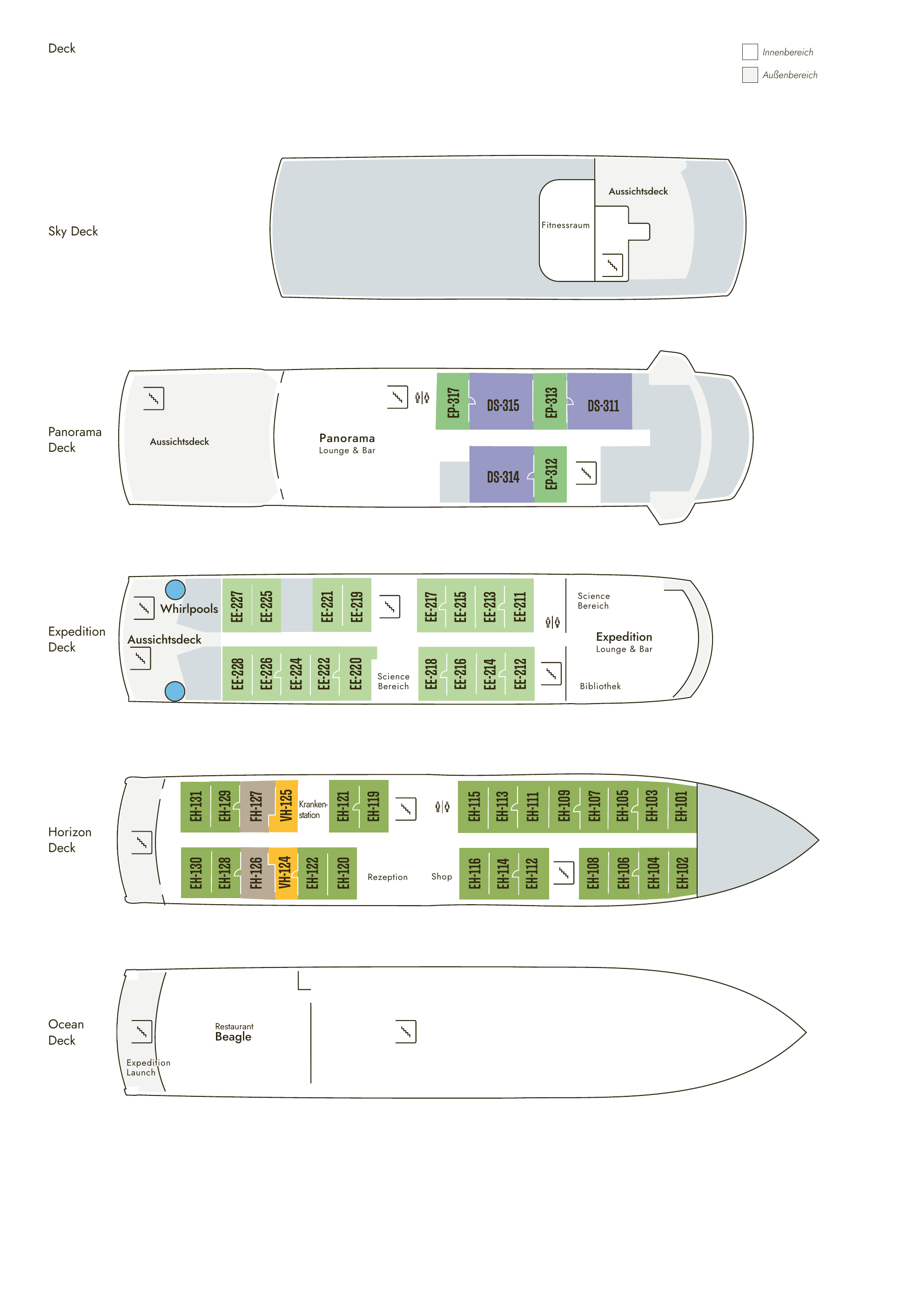 Decksplan MS SANTA CRUZ II