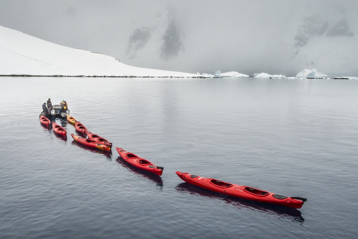 Kajaks am Strand der Antarktis — Foto: Oceanwide Expeditions
